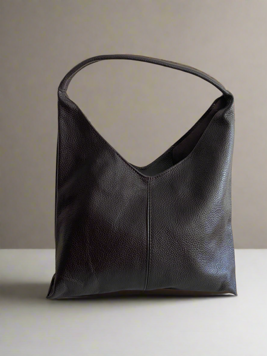 Bolso hobo atemporal de piel